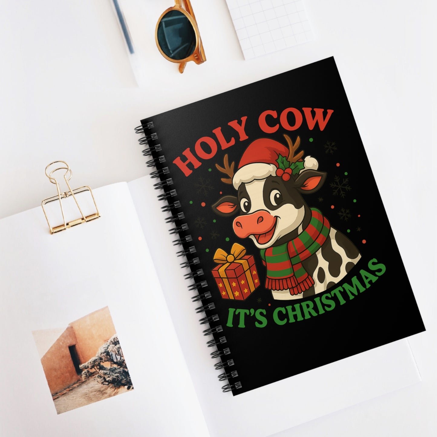 Holy Cow It's Christmas - Spiraled Notebook