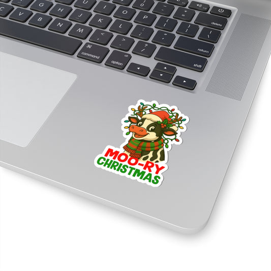 Moo-Ry Christmas - Sticker
