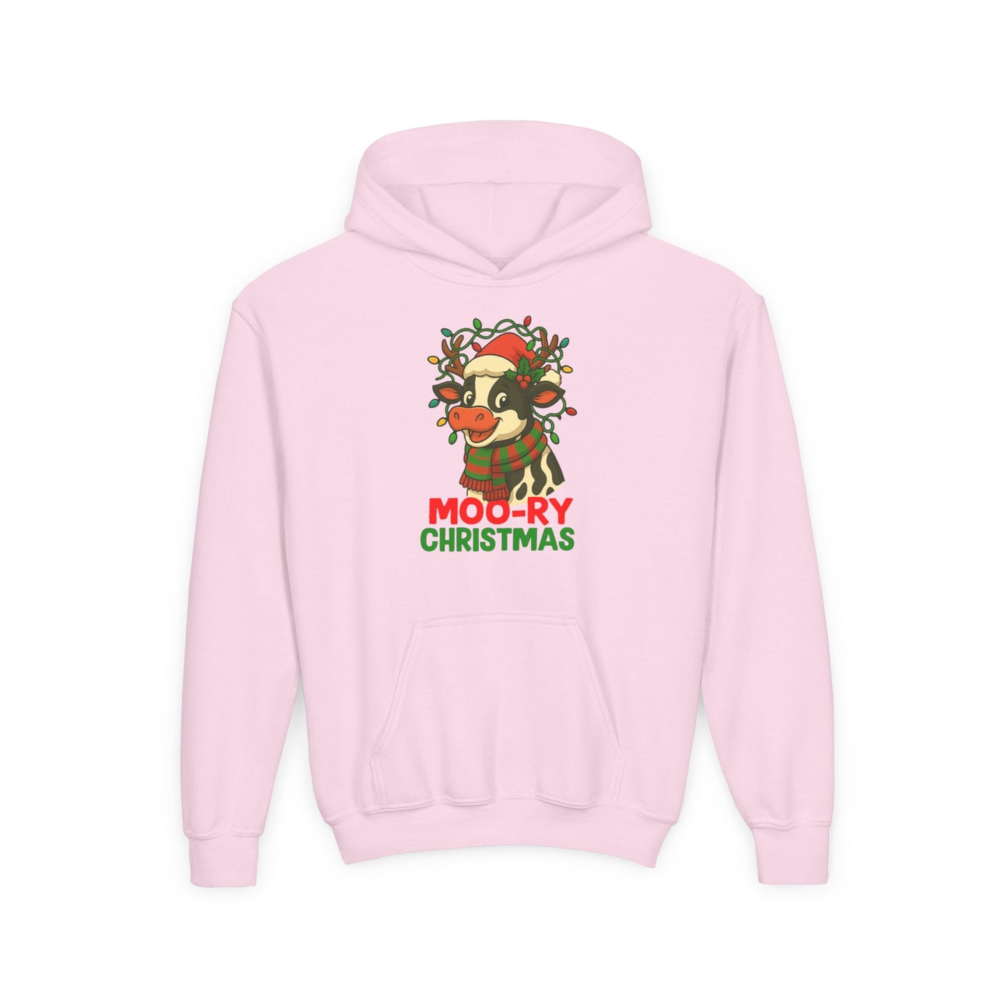 Moo-ry Christmas - Youth Hoodie