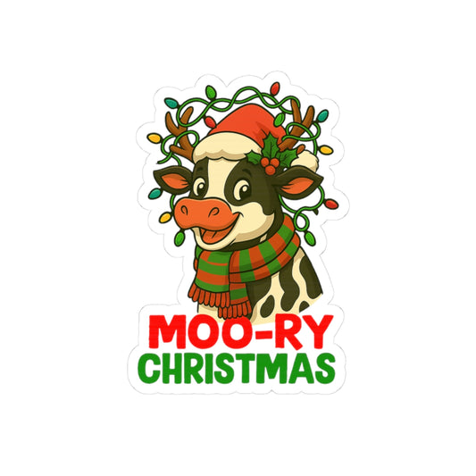 Moo-Ry Christmas -  Sticker