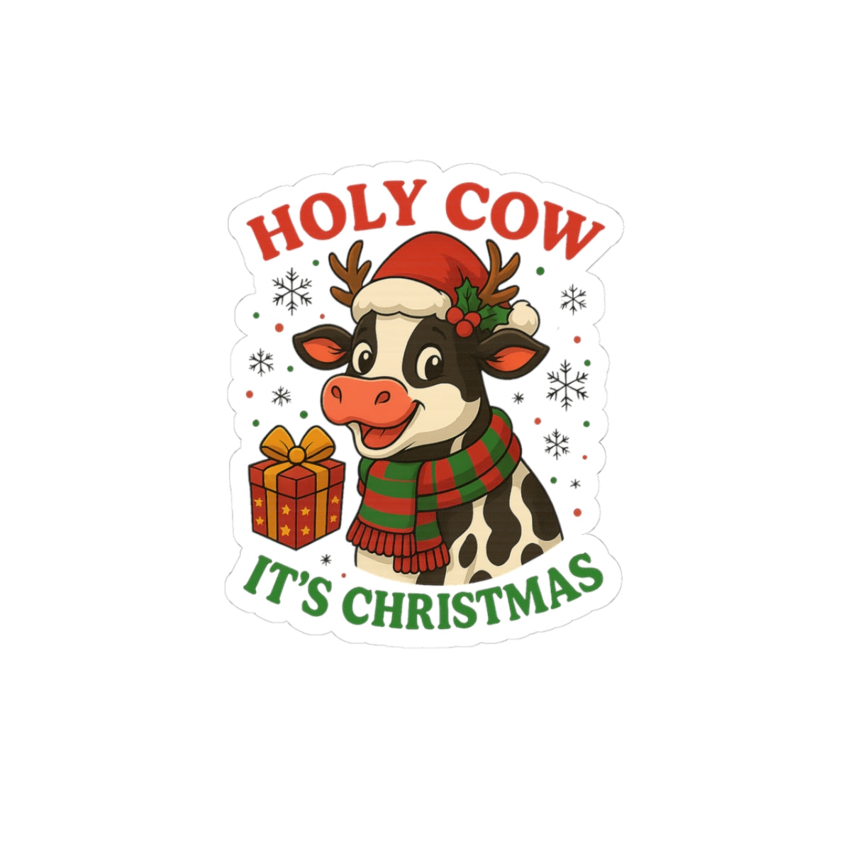 Holy Cow It's Christmas - Sticker
