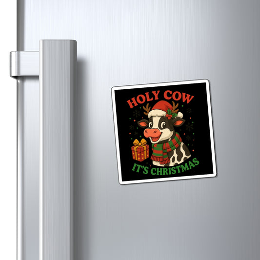 Holy Cow It’s Christmas - Refrigerator Magnet