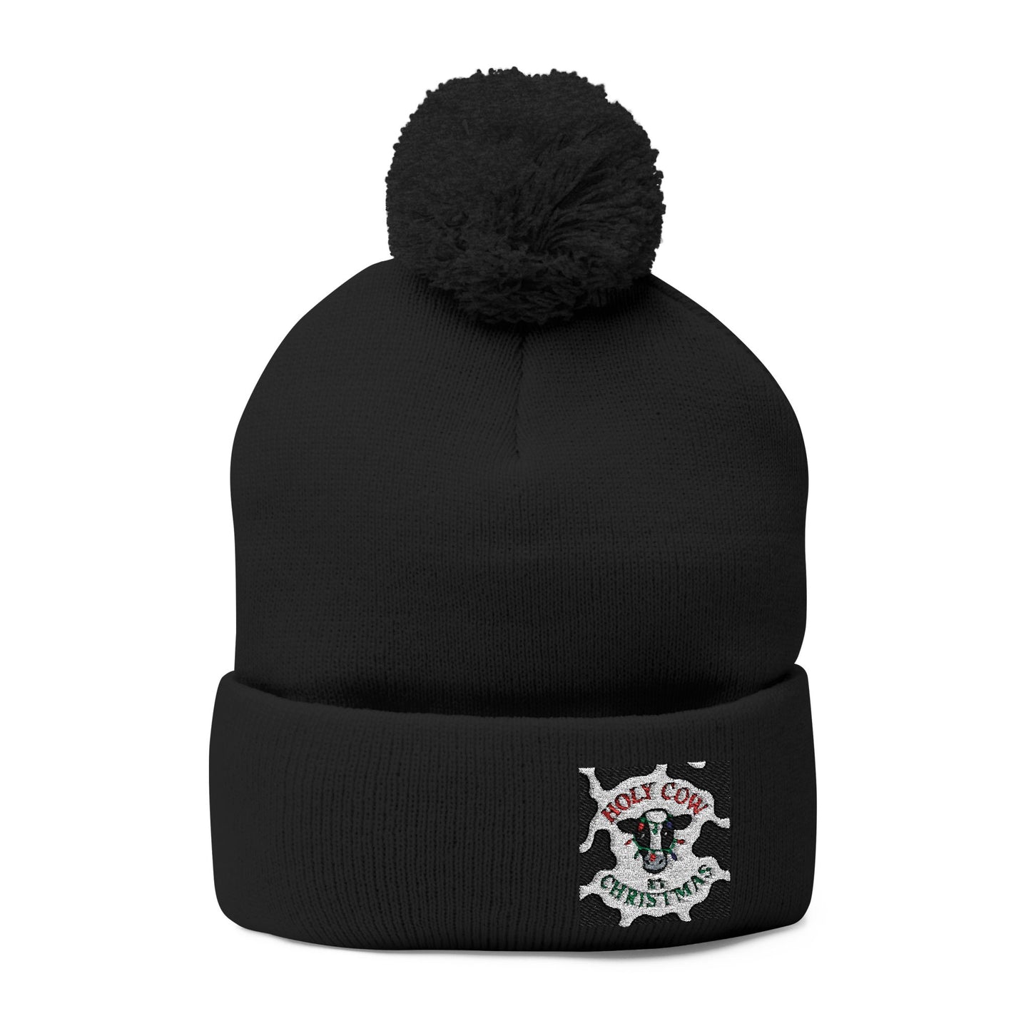 Holy Cow It's Christmas - Knit Cap with Embroidery