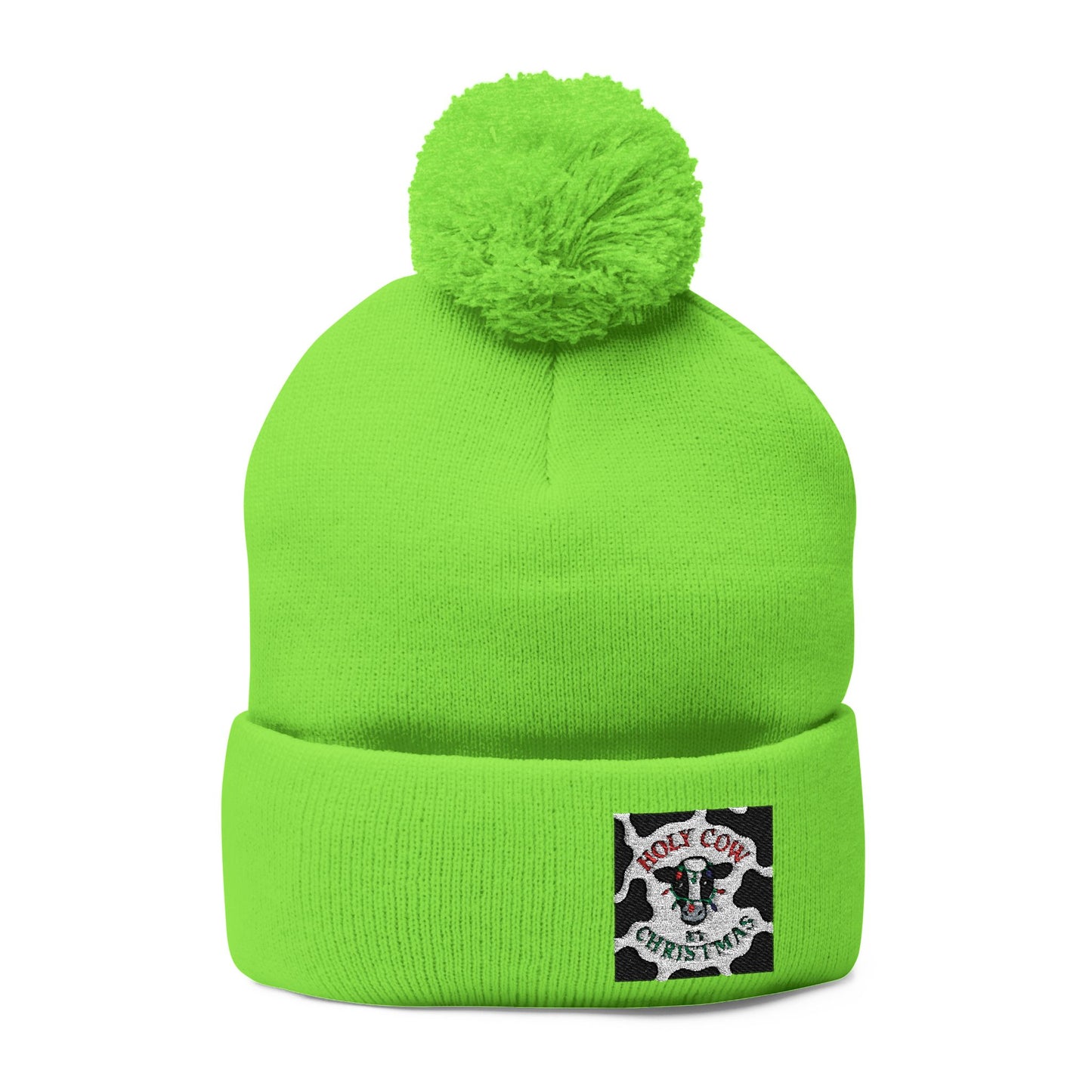 Holy Cow It's Christmas - Knit Cap with Embroidery