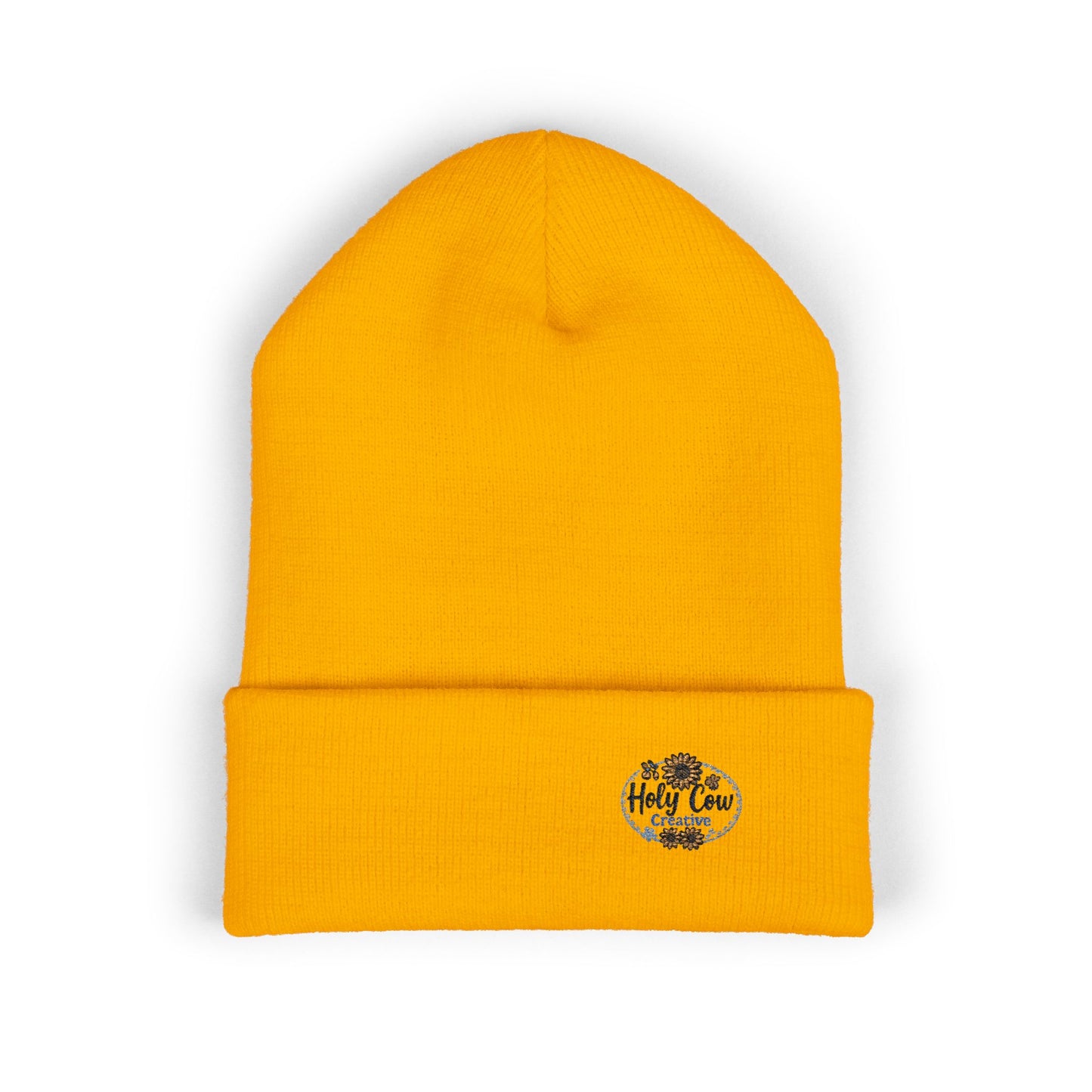 Holy Cow Creatived - Embroidered Cuffed Beanie