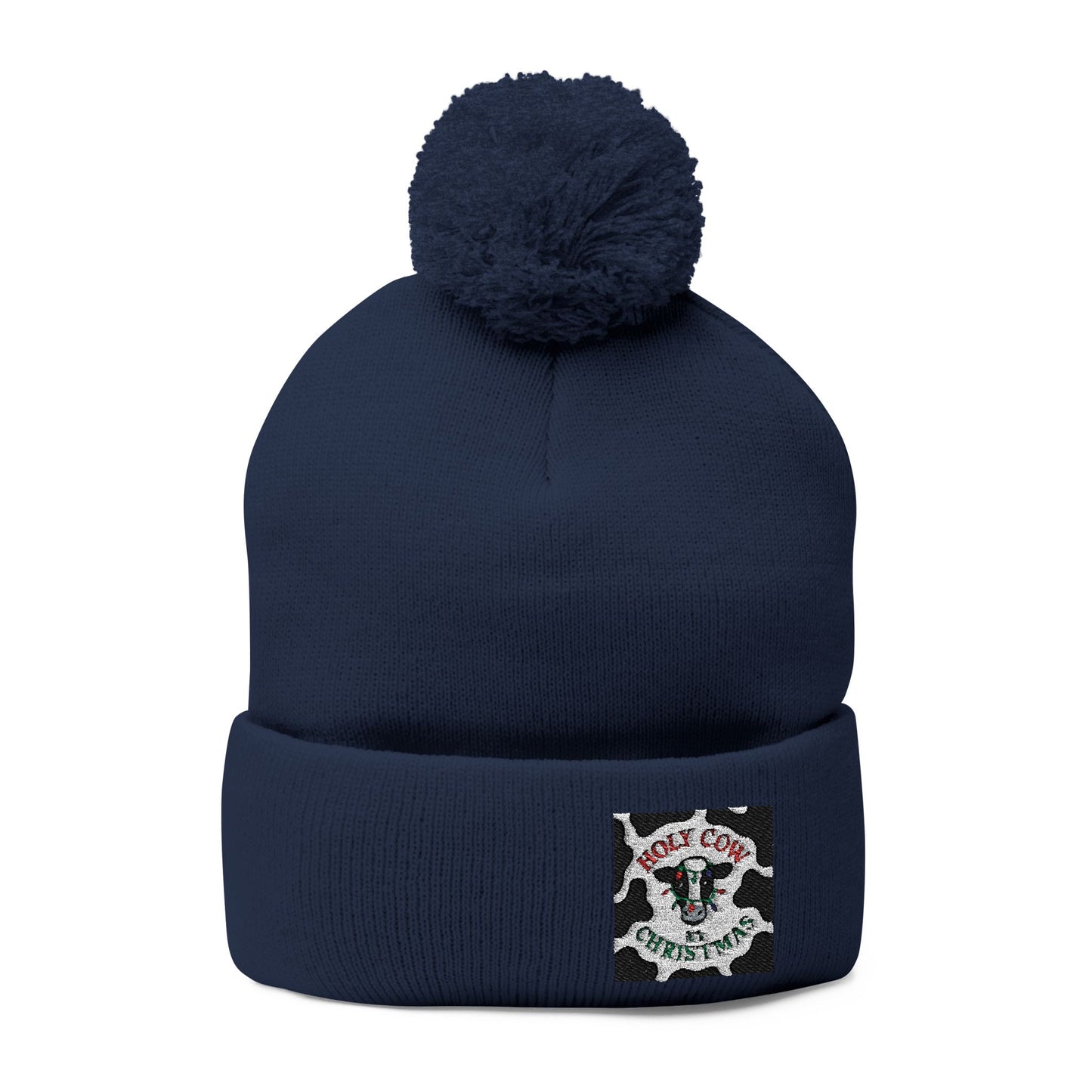 Holy Cow It's Christmas - Knit Cap with Embroidery