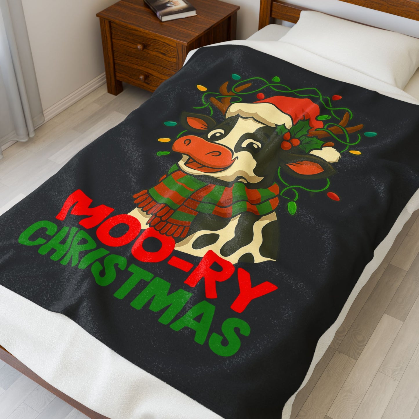 Moo-ry Christmas - Holiday Throw
