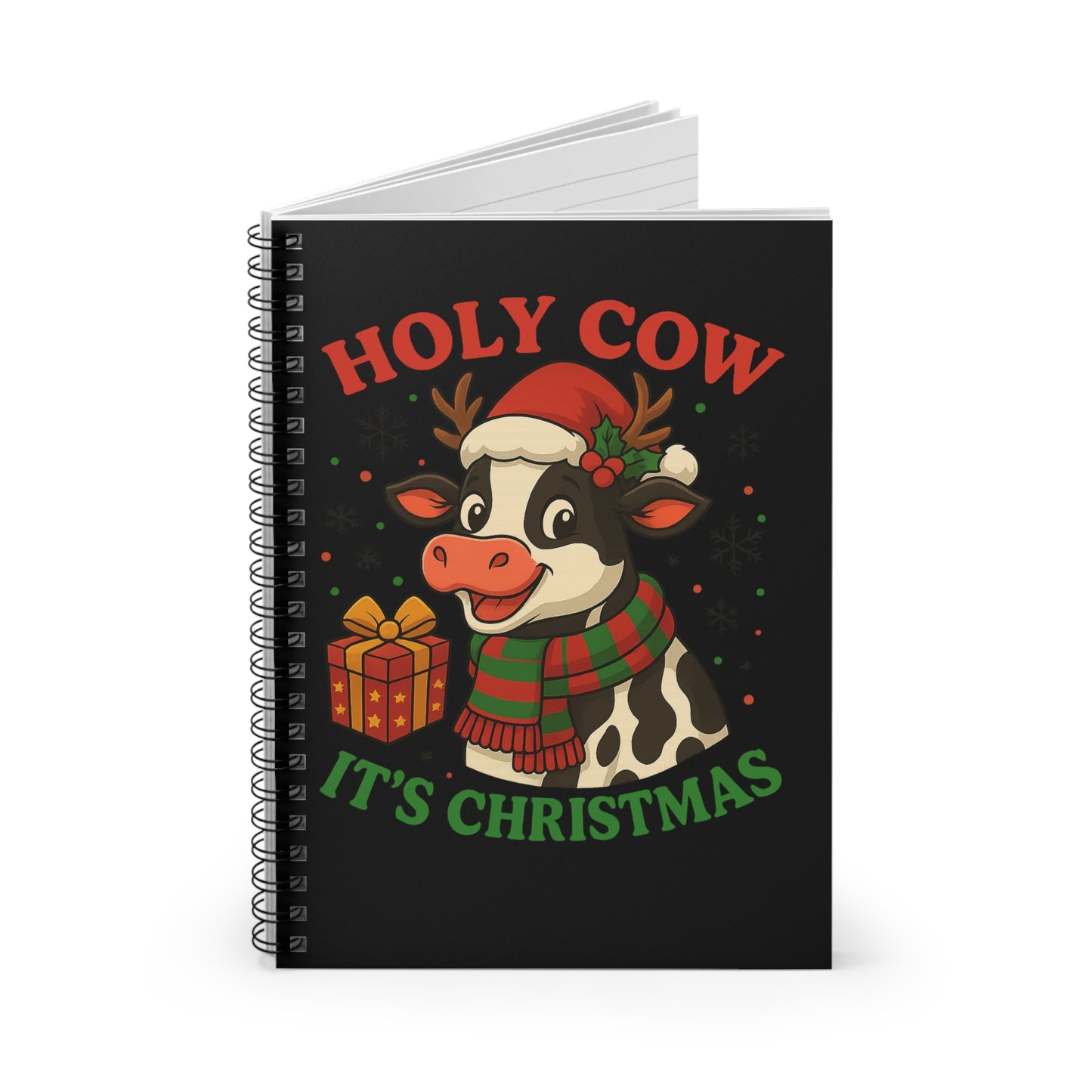 Holy Cow It's Christmas - Spiraled Notebook