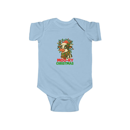 Moo-ry Christmas - Baby Onesie