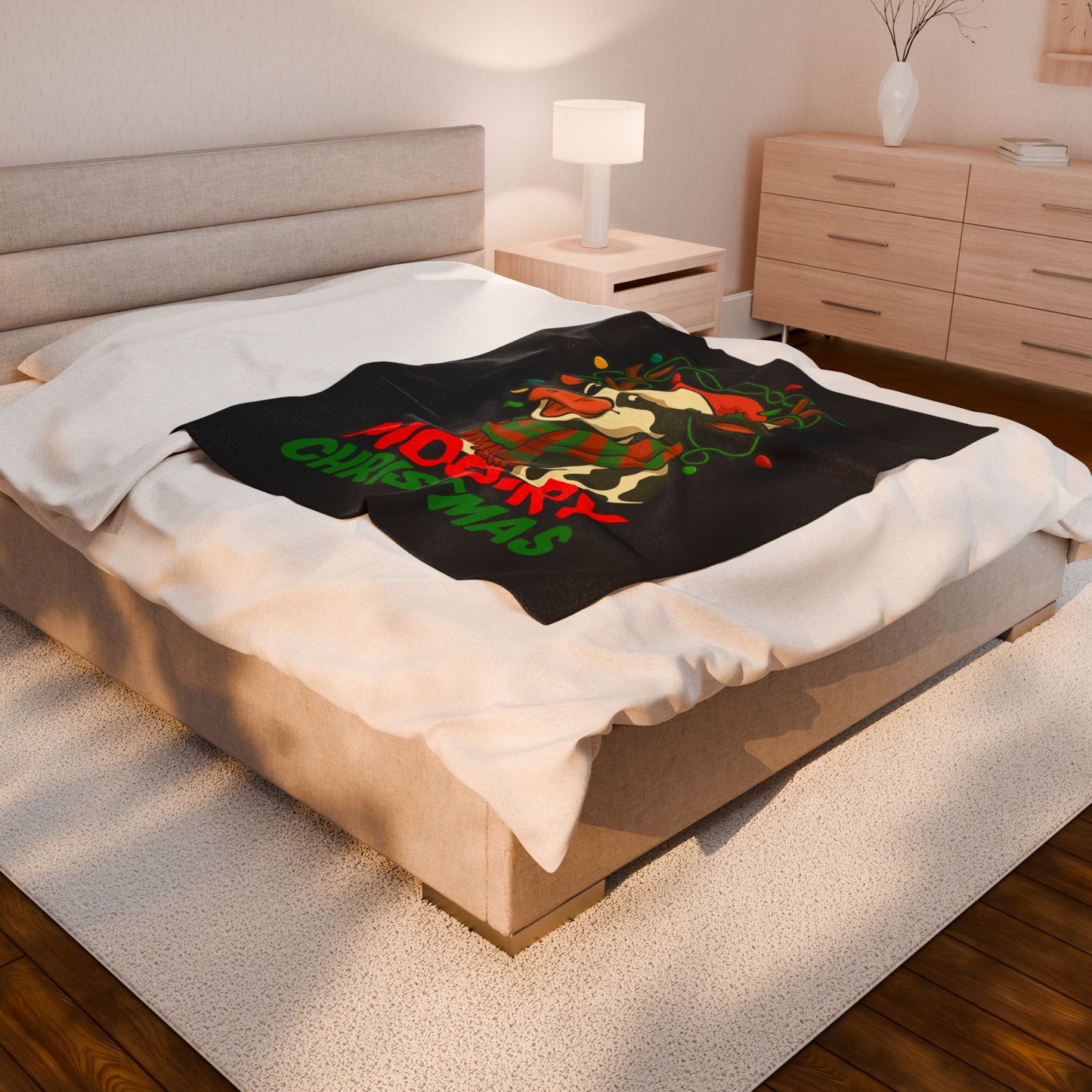 Moo-ry Christmas - Holiday Throw