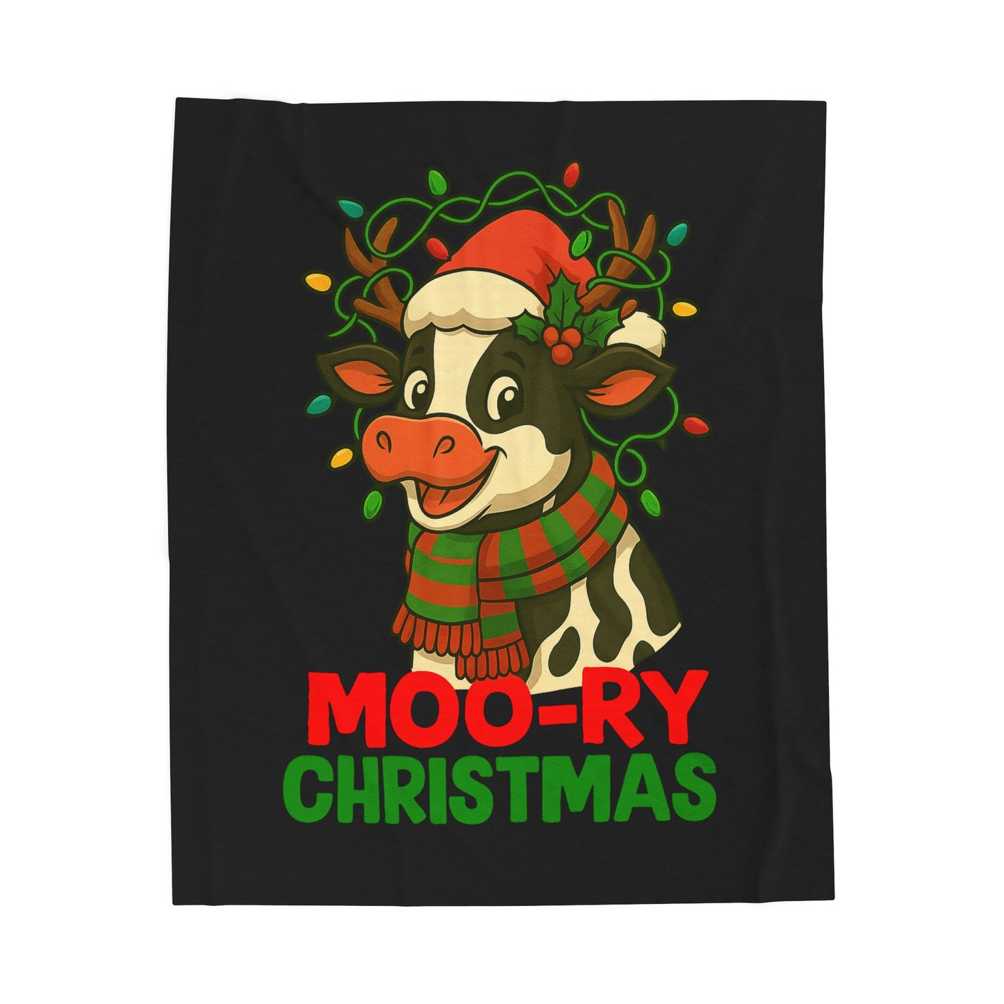 Moo-ry Christmas - Holiday Throw