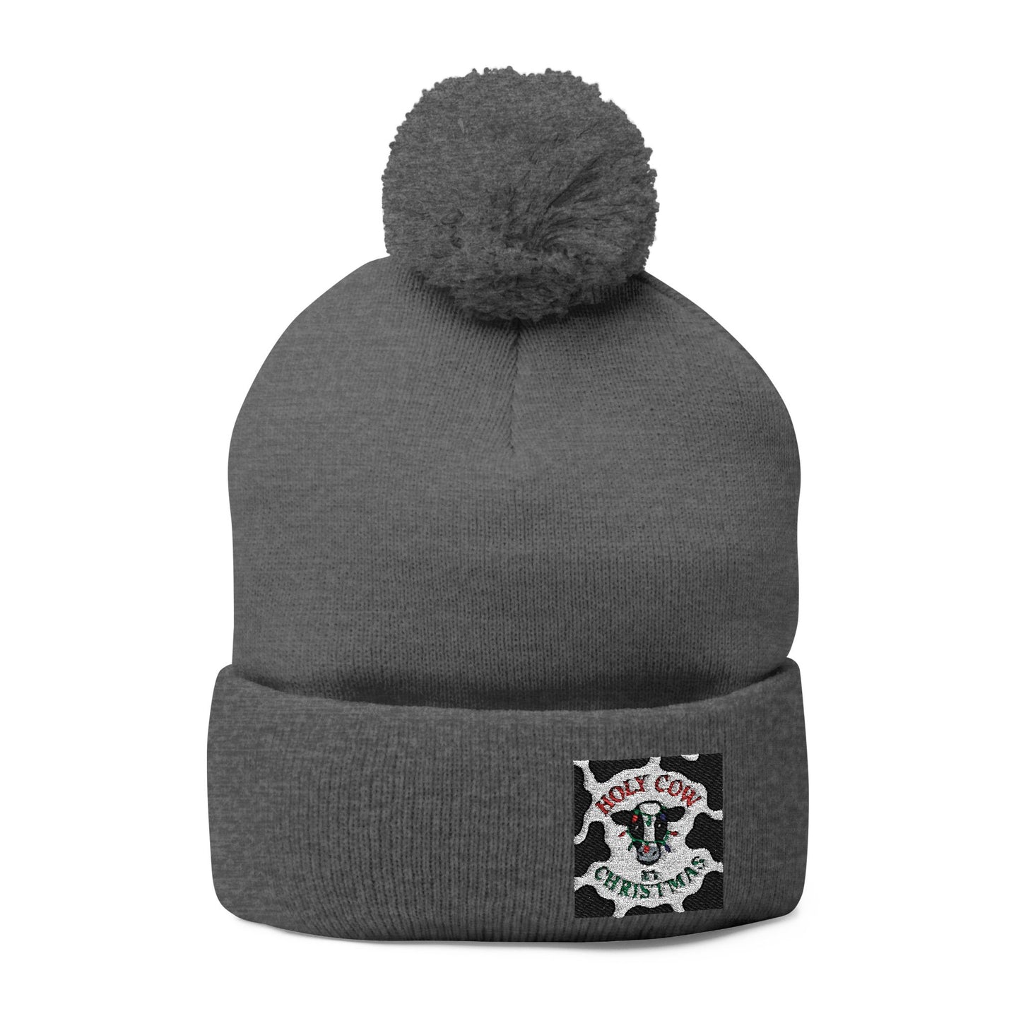 Holy Cow It's Christmas - Knit Cap with Embroidery