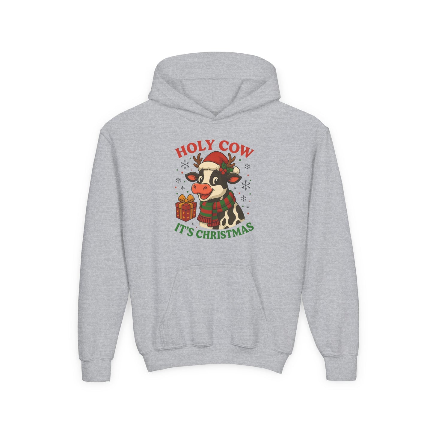 Holy Cow It's Christmas - Youth Pullover Hoodie