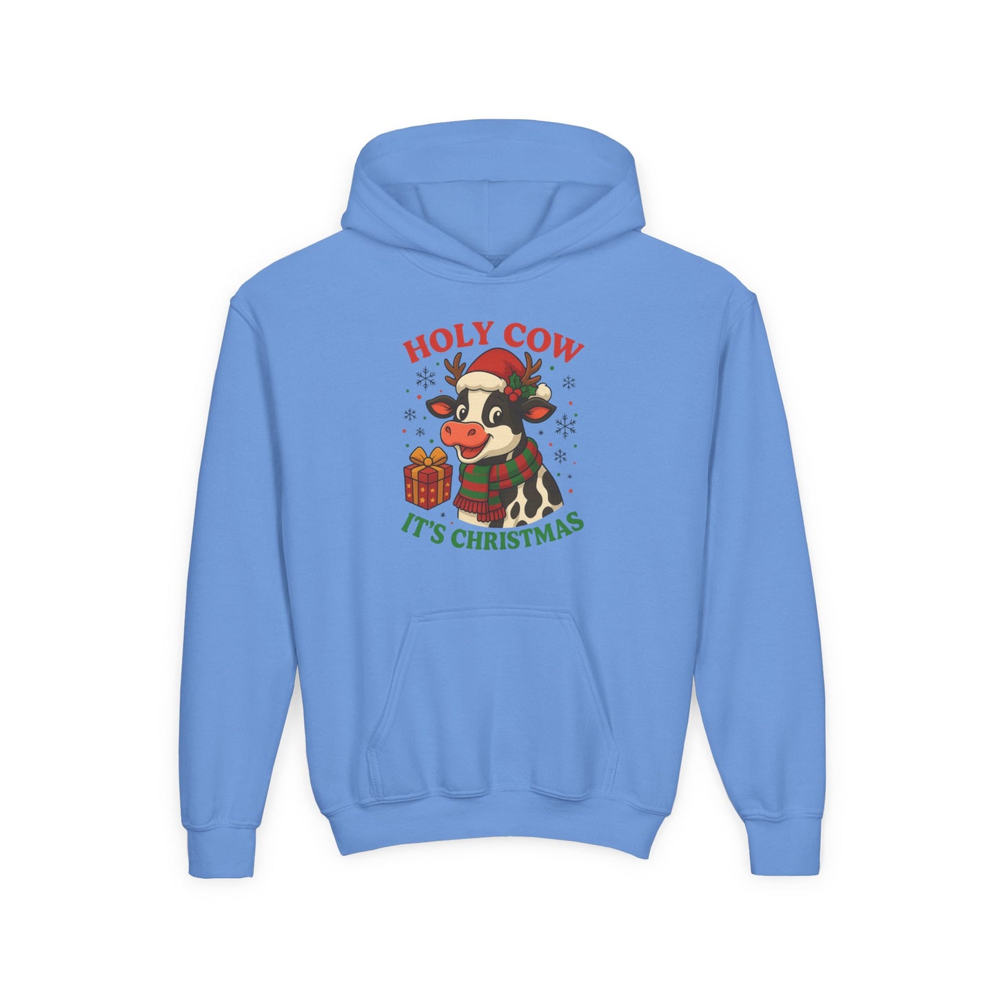 Holy Cow It's Christmas - Youth Pullover Hoodie